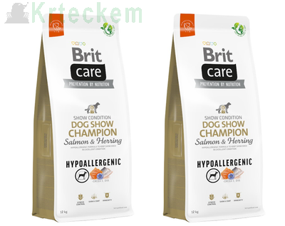 BRIT CARE Dog Hypoallergenic Dog Show Champion Salmon & Herring 2x12kg