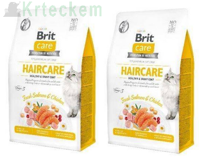 BRIT Care Cat  Grain-Free Haircare 2x7kg SLEVA 3%