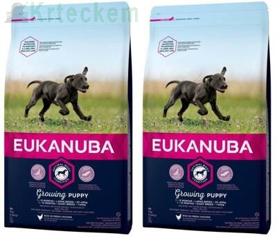 EUKANUBA Puppy&Junior Large Breed 2x15kg