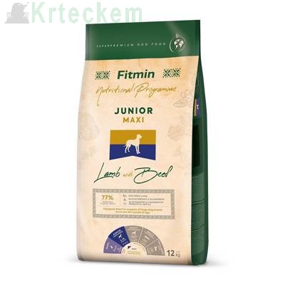 FITMIN Maxi Junior Lamb&Beef 12kg + PŘEKVAPENÍ PRO PSA