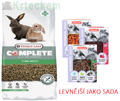 Versele Laga Cuni Complete králík 8 kg + ZOLUX NUTRIMEAL3 GARDEN MIX