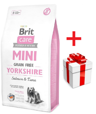 BRIT CARE Mini Grain-Free Yorkshire 2kg + Překvapení pro psa