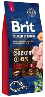 BRIT Premium By Nature Adult L 15kg + Překvapení pro psa