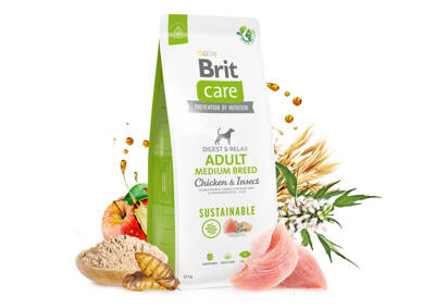 Brit Care Sustainable Adult Medium Breed Chicken & Insect 2x14 kg SLEVA 3%