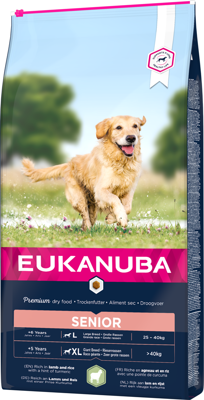 EUKANUBA Mature&Senior Large Lamb & Rice 12kg + Překvapení pro psa