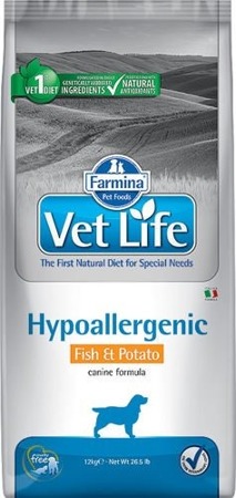 FARMINA Vet Life Dog Hypoallergenic Fish & Potato 12kg + GRATIS 