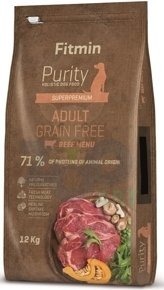 FITMIN Purity Adult Grainfree Beef 12kg +  FITMIN DOG Biscuits mini 180g