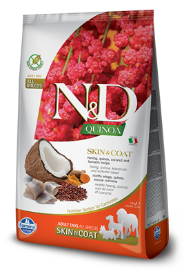 Farmina N&D Quinoa Dog SKIN & COAT HERRING 2x7kg ZAHRNUJE-3%
