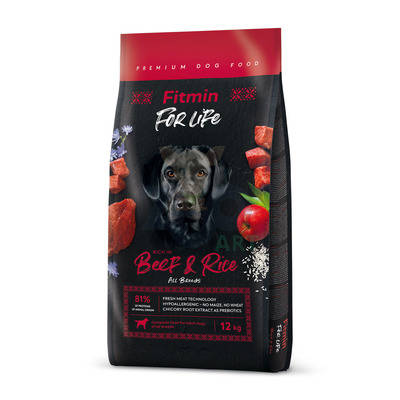 Fitmin Dog For Life Beef & Rice 12 kg + PŘEKVAPENÍ ZDARMA !!!