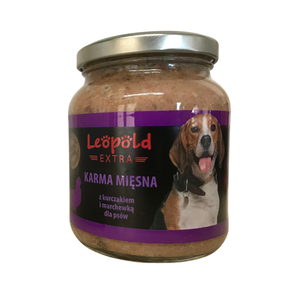 Leopold krmivo pro psy s kuřecím a mrkvovým masem 6x300g