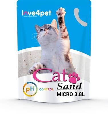 Silikonová kočičí podestýlka Sand Micro - PH Control 3,8 l ( mění barvu pro kontrolu prvních příznaků nemoci)