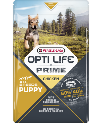 VERSELE-LAGA Opti Life Prime Puppy 2,5 kg - krmivo pro štěňata bez obilovin s kuřecím masem