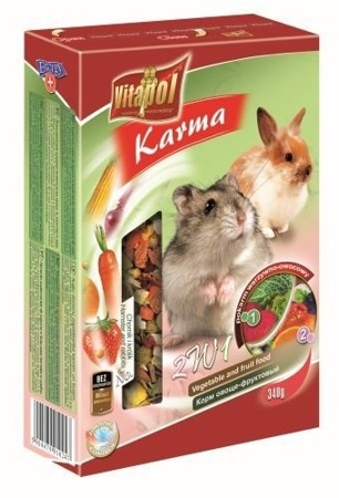 VITAPOL krmivo pro křečky a králíky 2v1 340g