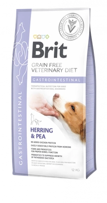 Brit GF veterinary diets dog Gastrointestinal 12kg + LAB V Lososový olej 500 ml