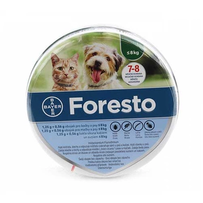 Foresto obojek pro malé psy a kočky do 8 kg 38 cm x2 LEVNĚJŠÍ V SADĚ !!!!