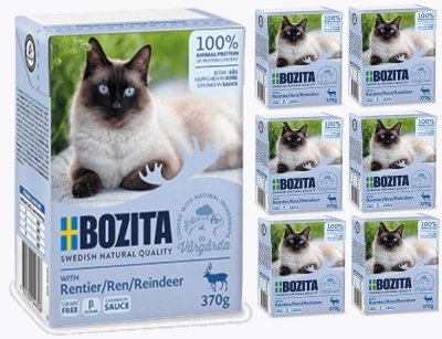 Kousky v omáčce BOZITA Cat se sobím masem - 6x370g