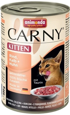 ANIMONDA Cat Carny Kitten chuť: hovězí, telecí a drůbeží 6x400g