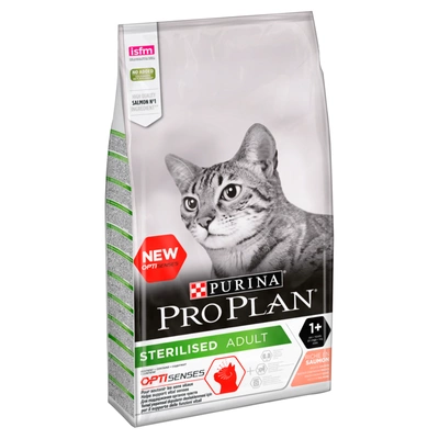 PURINA ProPlan Cat Adult Salmon Sterilised 10kg + LAB V Lososový olej pro psy a kočky 500ml
