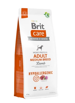 Brit Care Hypoallergenic Adult Medium Breed Lamb 12kg + DentaStix GRATIS