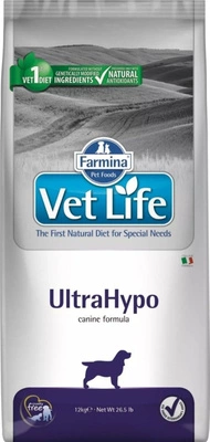 FARMINA Vet Life Dog Ultrahypo 12kg + LAB V Lososový olej pro psy a kočky 500ml