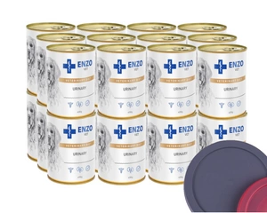 ENZO VET Urinary na onemocnění močových cest s kuřecím masem pro psy 24x400g + 2ks víka na plechovky ZDARMA