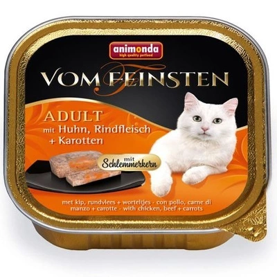Animonda Cat Vom Feinsten Adult s náplní: kuřecí, hovězí a mrkví 6x100g