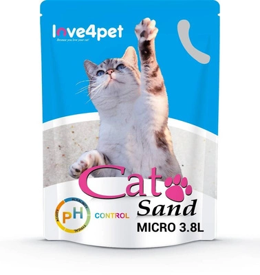 Silikonová kočičí podestýlka Sand Micro - PH Control 3,8 l ( mění barvu pro kontrolu prvních příznaků nemoci)